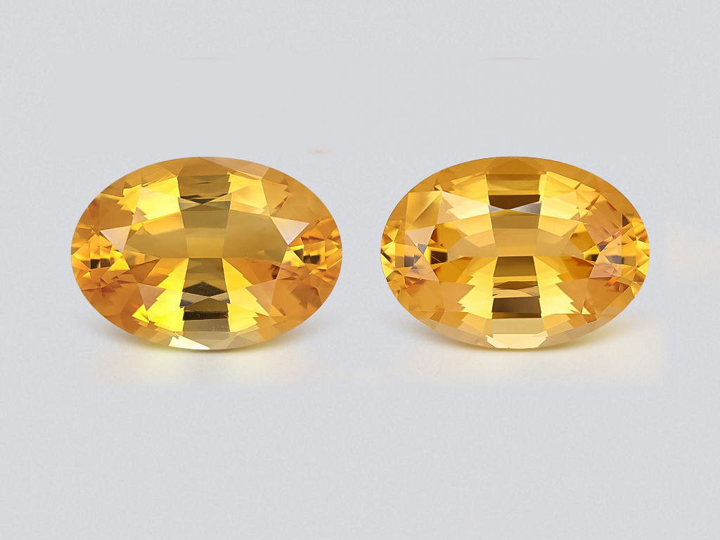 A 19.79-carat, high-precision oval-cut citrine set from Africa