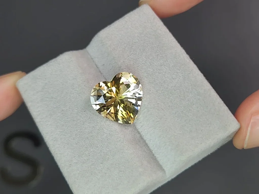 Citrine in a high-precision heart cut 5.03 carats, Africa 4
