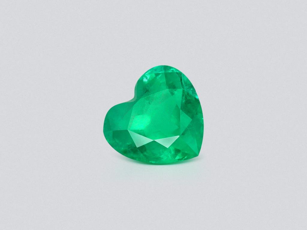 Columbian emerald in heart cut 3.12 carats