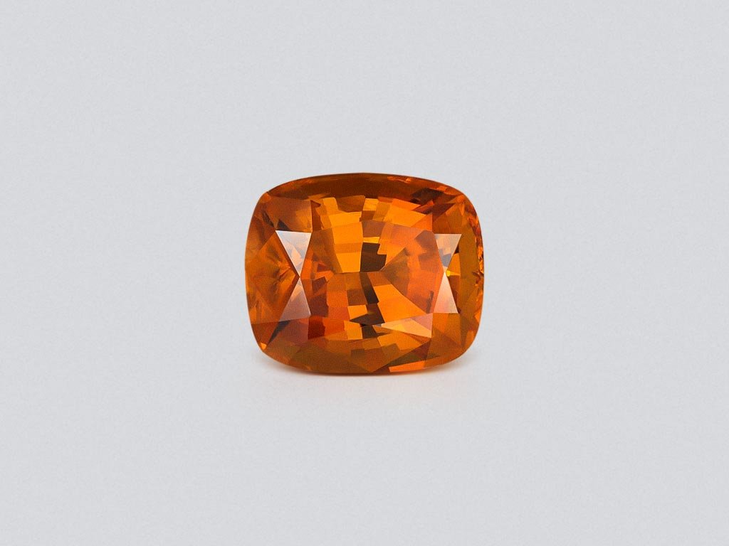 Deep orange clinohumite in cushion cut  2.96 carats, Afghanistan