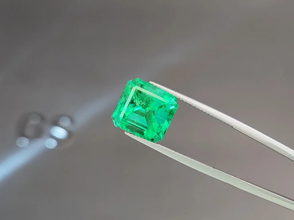 Emerald Mariposa octagon cut 8.41 carats, Colombia 3