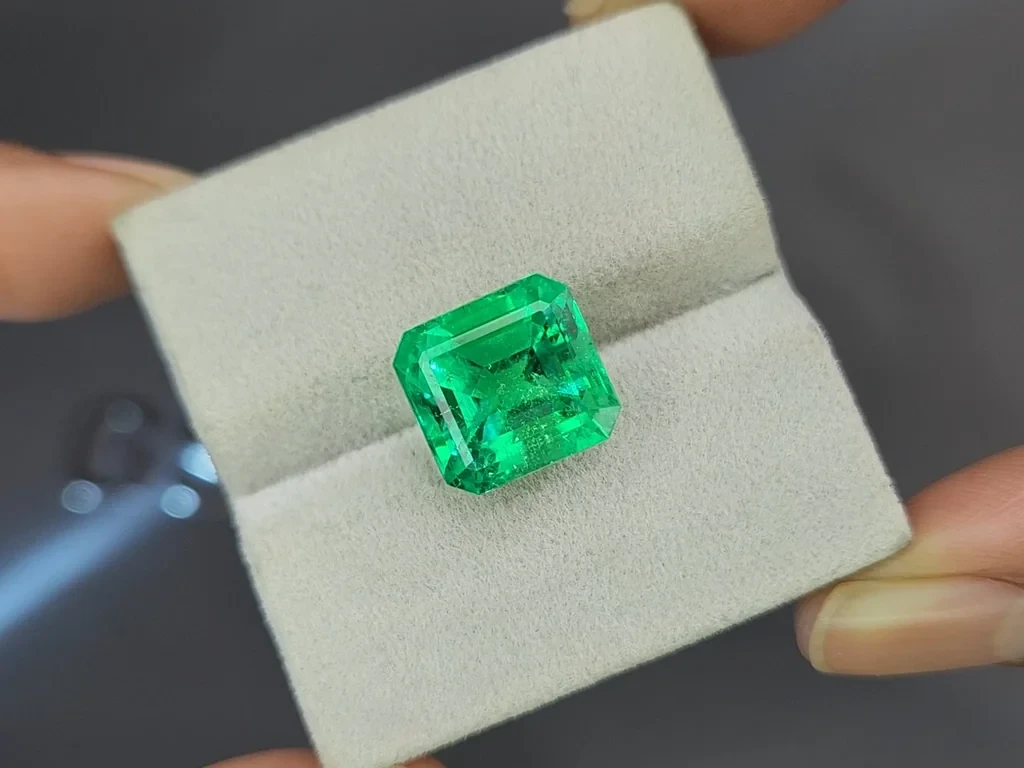 Emerald Mariposa octagon cut 8.41 carats, Colombia 4
