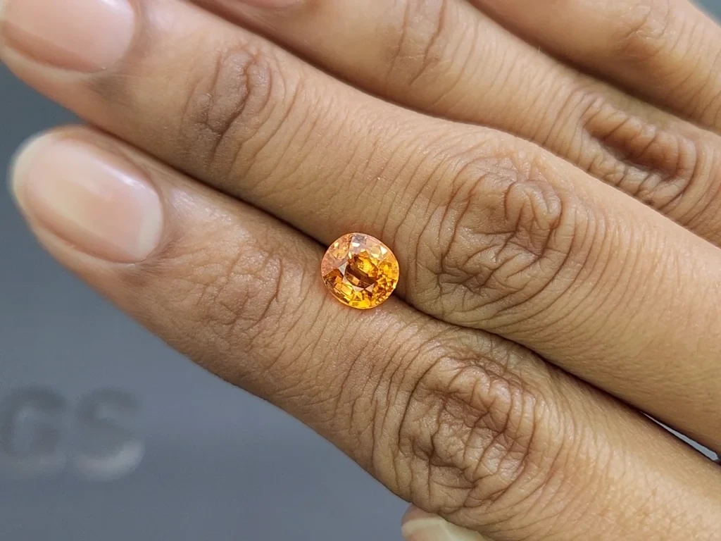 Garnet  spessartine Fanta Color cushion cut 2.26 carats,  Africa 2