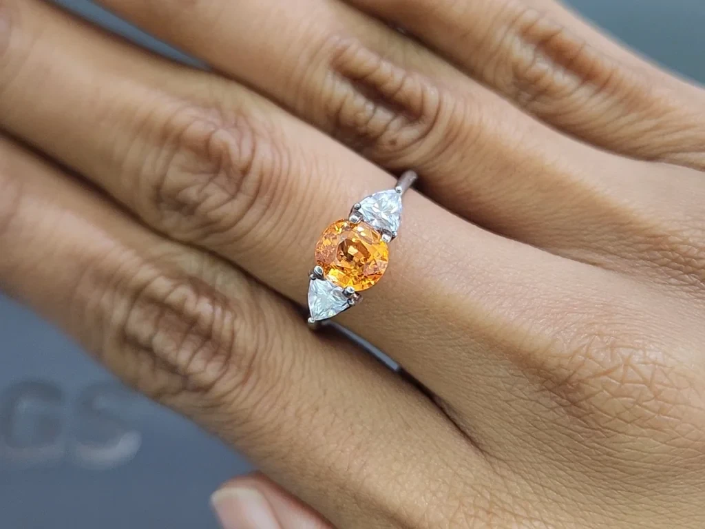 Garnet  spessartine Fanta Color cushion cut 2.26 carats,  Africa 5