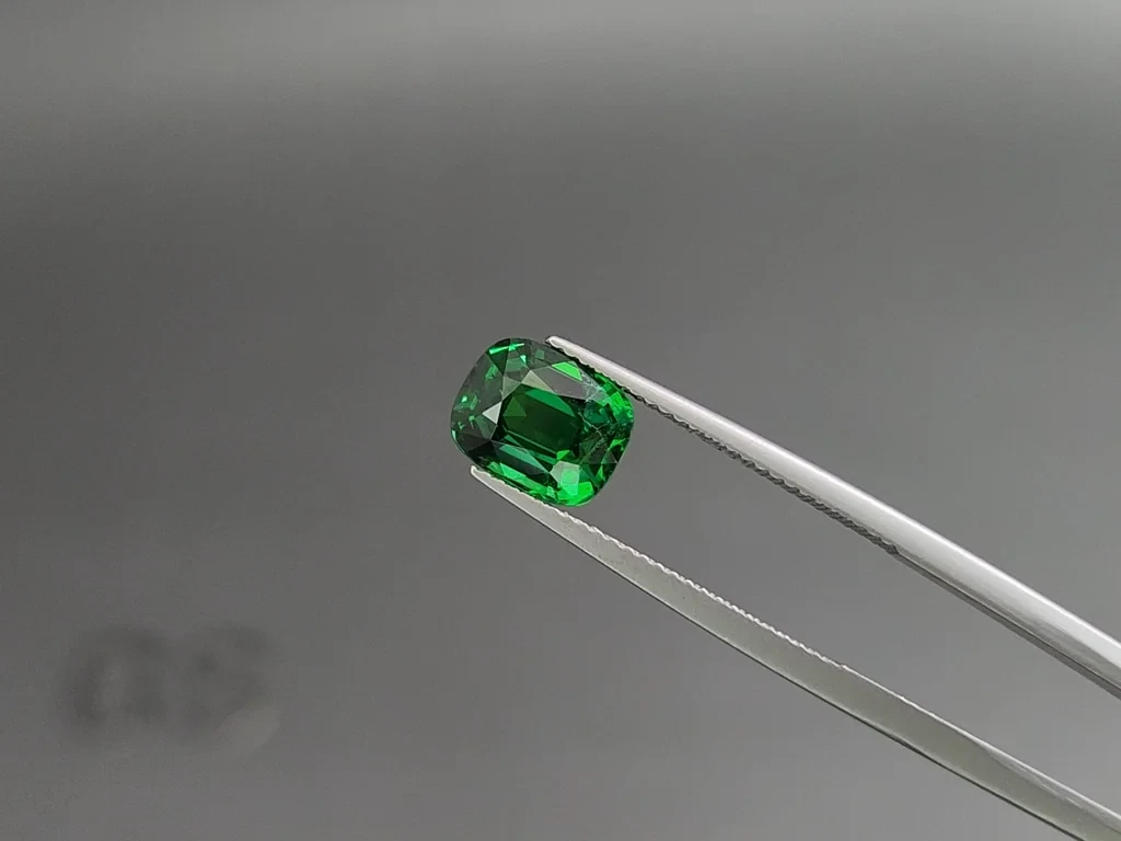 Garnet tsavorite cushion cut 3.01 carats, Africa 3