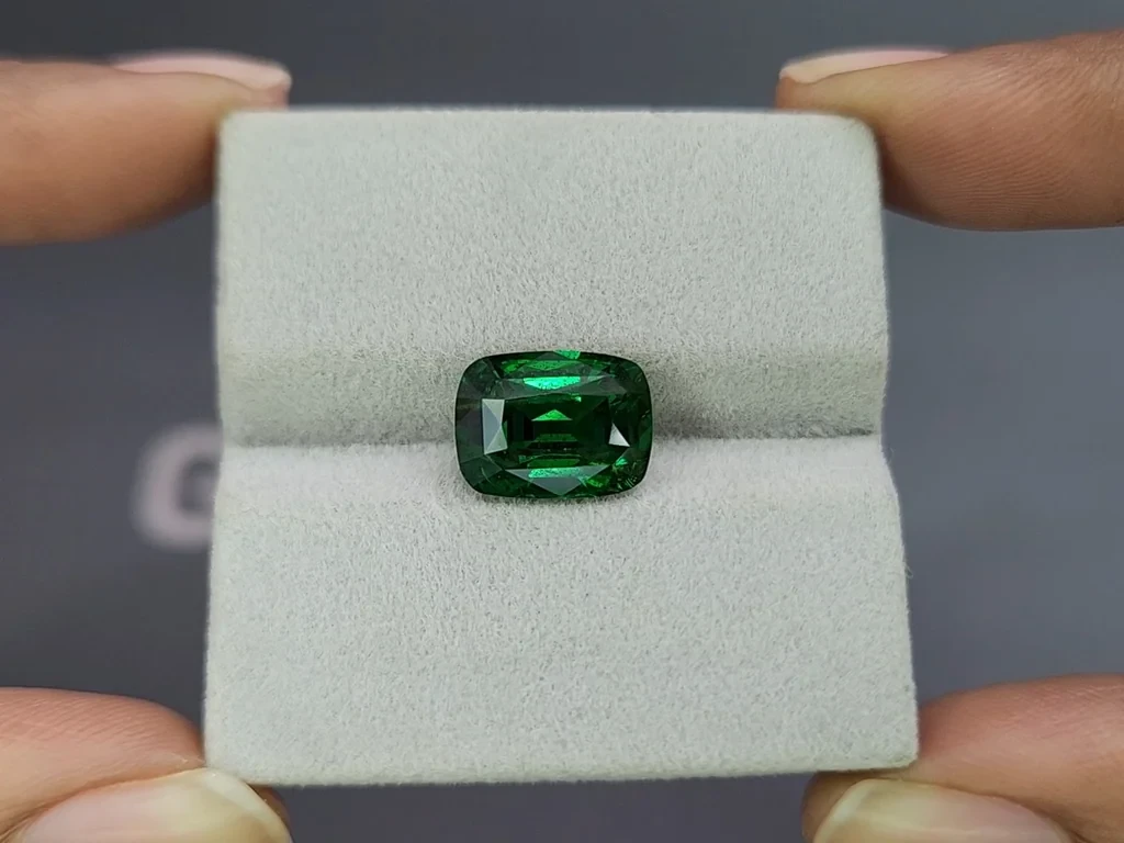 Garnet tsavorite cushion cut 5.49 carats, Africa 4