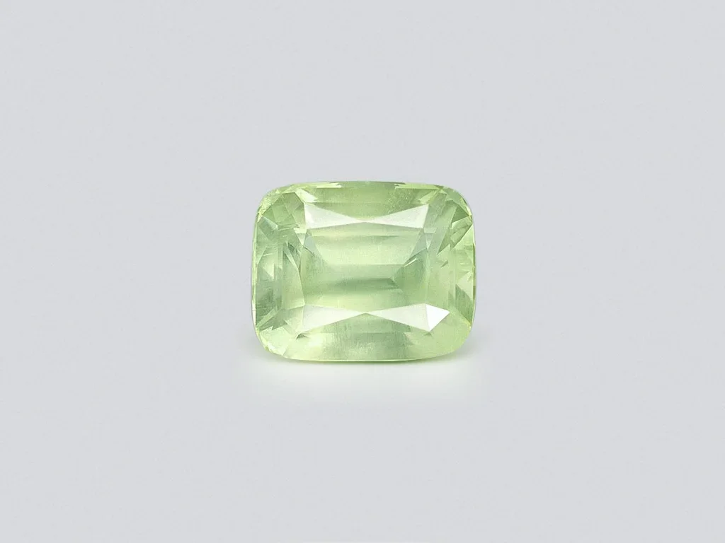Large yellow-green cushion cut beryl from Mozambique 9.75 carats