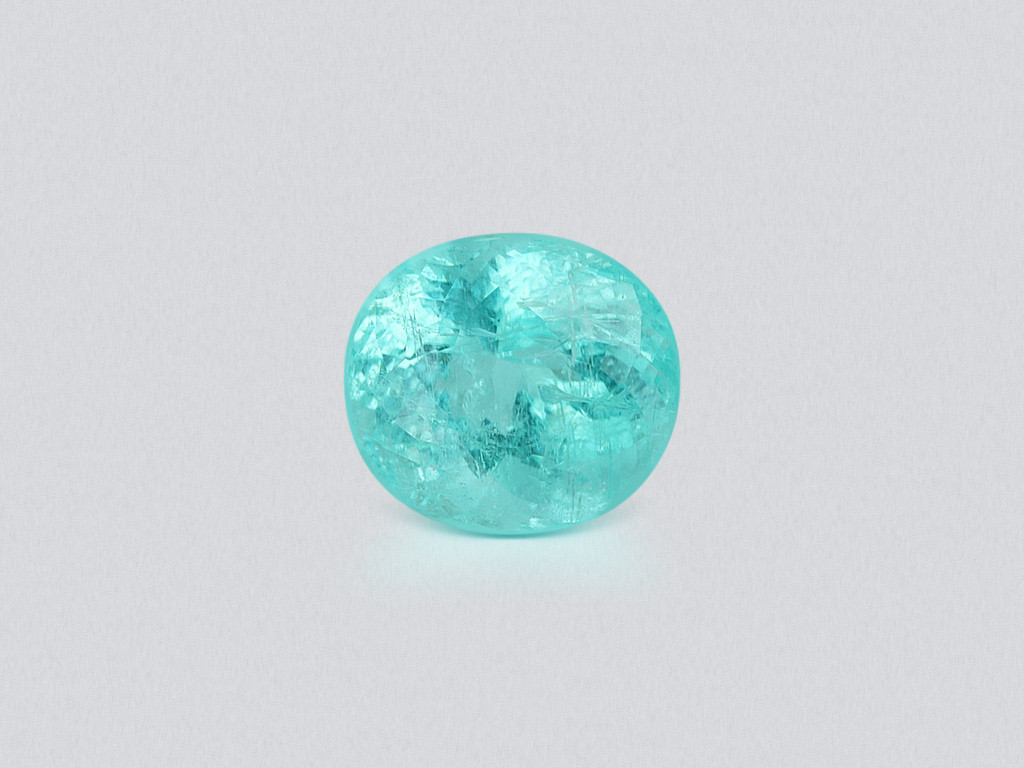 Neon blue Paraiba tourmaline in oval cut 6.00 carats, Africa
