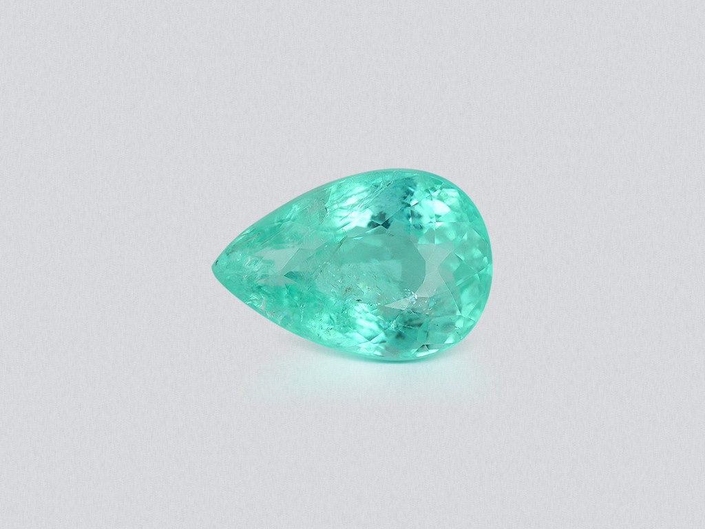 Neon blue Paraiba tourmaline in pear cut 2.78 carats, Mozambique
