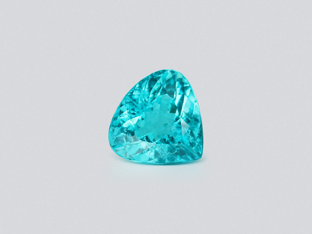Neon blue Paraiba tourmaline in pear cut 3.25 carats, Mozambique