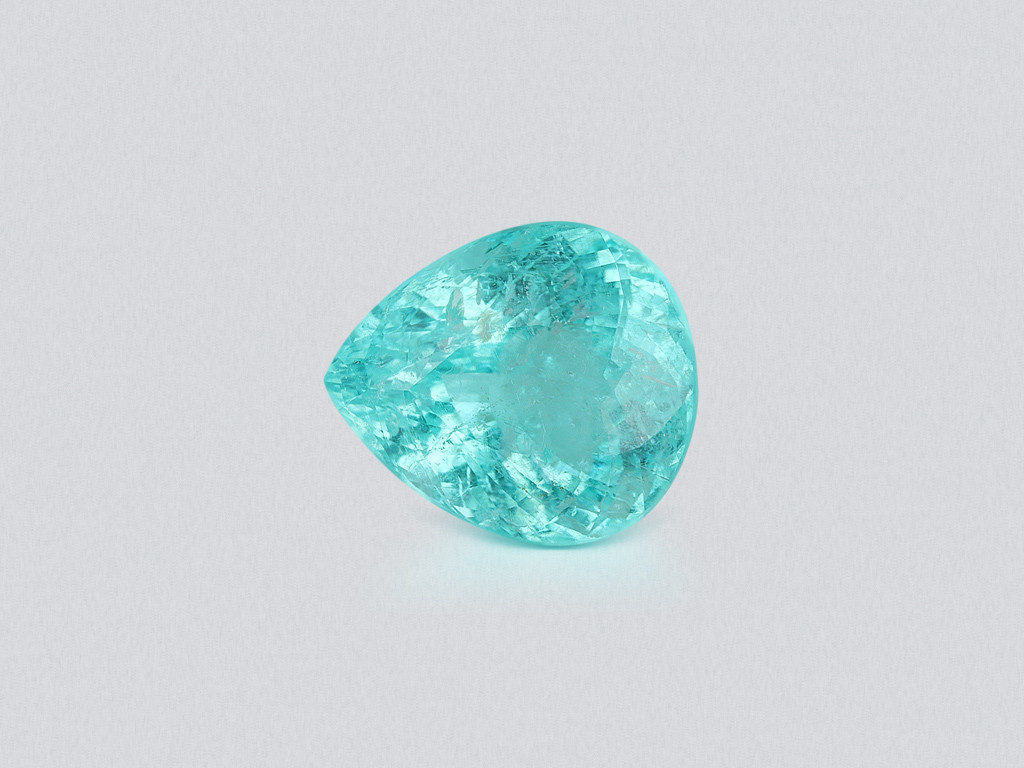 Neon blue Paraiba tourmaline in pear cut 6.04 carats, Africa