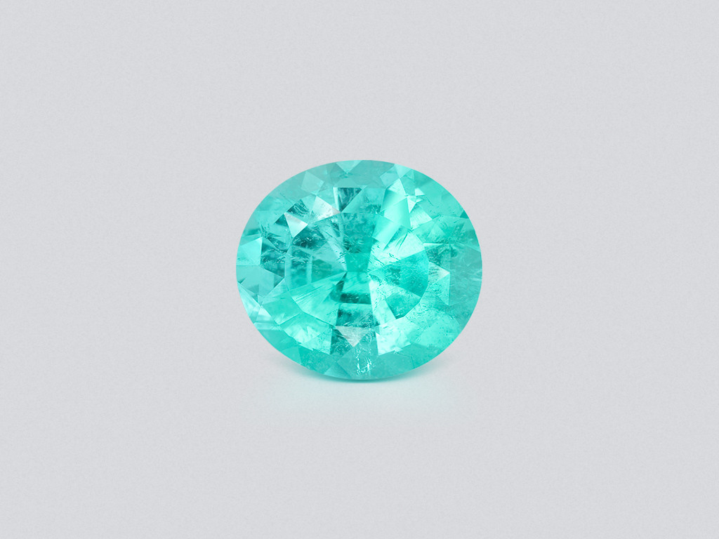 Neon blue Paraiba tourmaline oval cut 12.56 carats, Africa