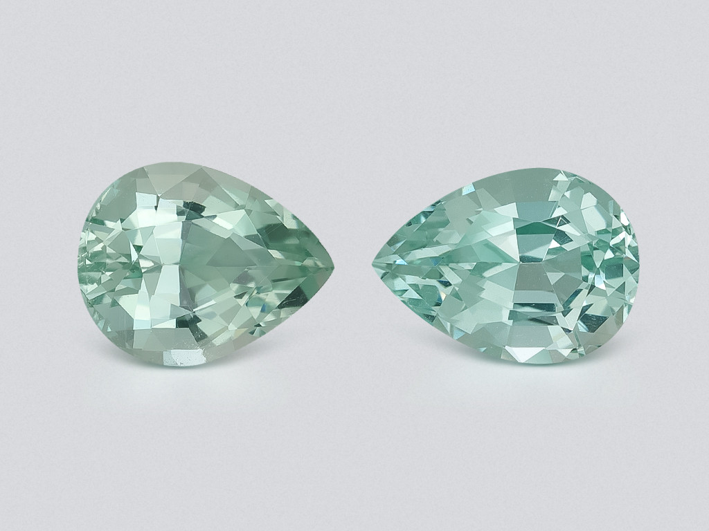 Pair of aquamarines pear cut 2.89 carats, Madagascar 5