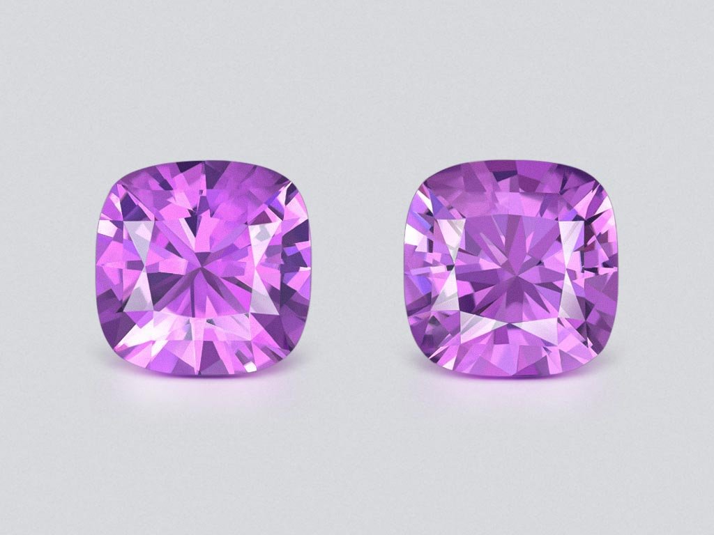 Pair of pear-cut amethysts 5.64 carats, Brazil 5