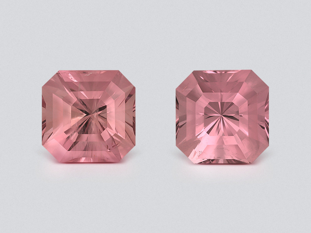 Pair of pink morganites in pear cut 4.00 carats, Madagascar 5