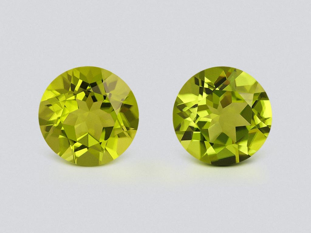 Pair of rare green beryl in pear cut 4.03 carats, Nigeria 5