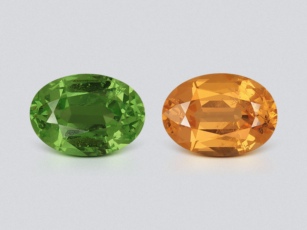 Pair of tsavorite garnets asscher cut 2.02 carats, Africa 5