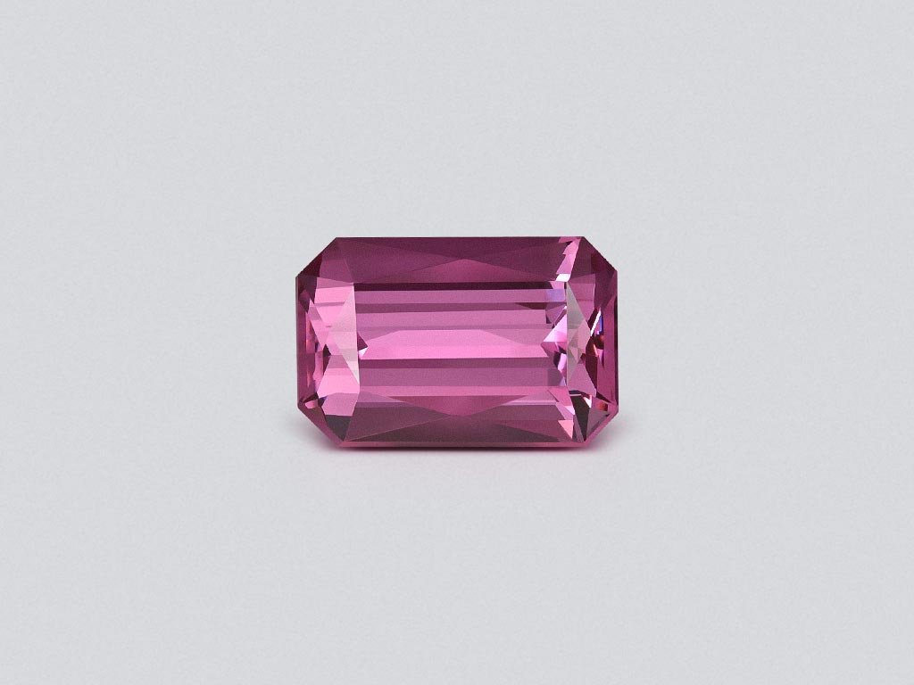 Purple spinel in octagon cut 6.46 carats, Tanzania