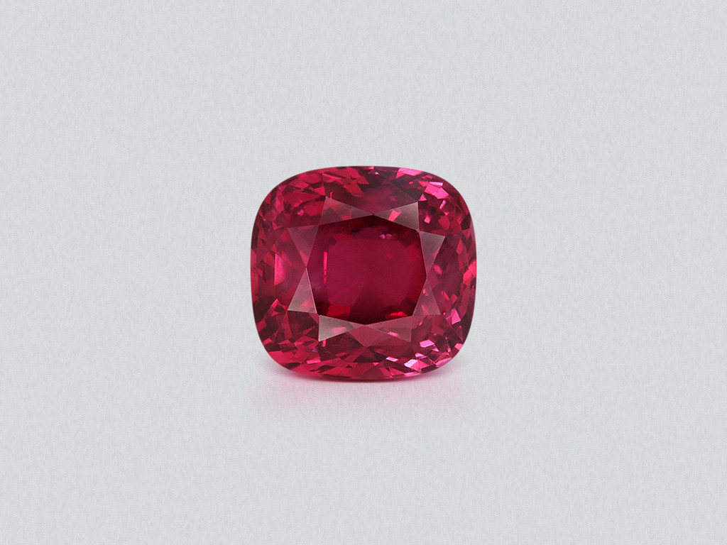Ruby Pigeon Blood cushion cut  2.67 carats, Mozambique