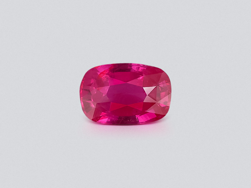 Ruby red pink cushion cut 1.02 carats,  Mozambique