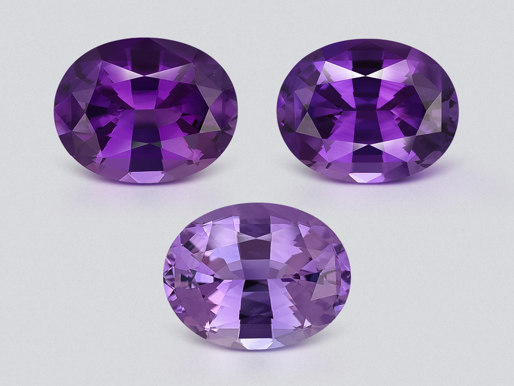 Set amethyst oval cut 42.36 carats, Brazil