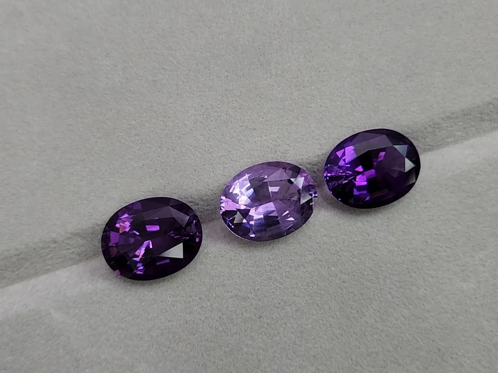 Set amethyst oval cut 42.36 carats, Brazil 5