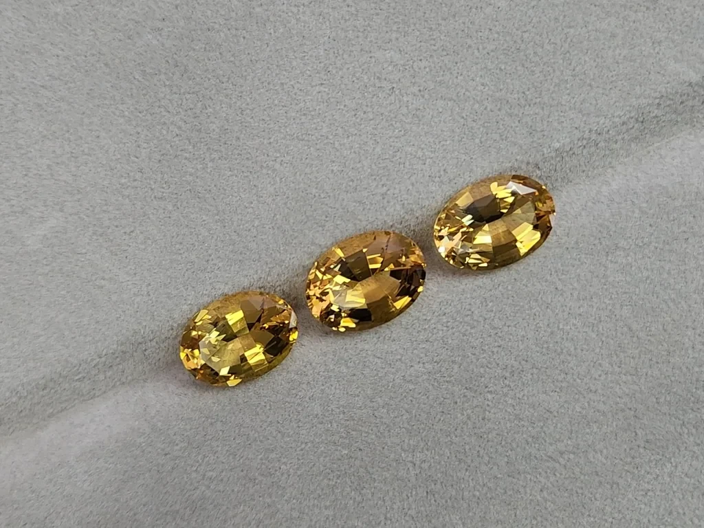 Set citrine high precision oval cut 21,21 carats, Africa 5