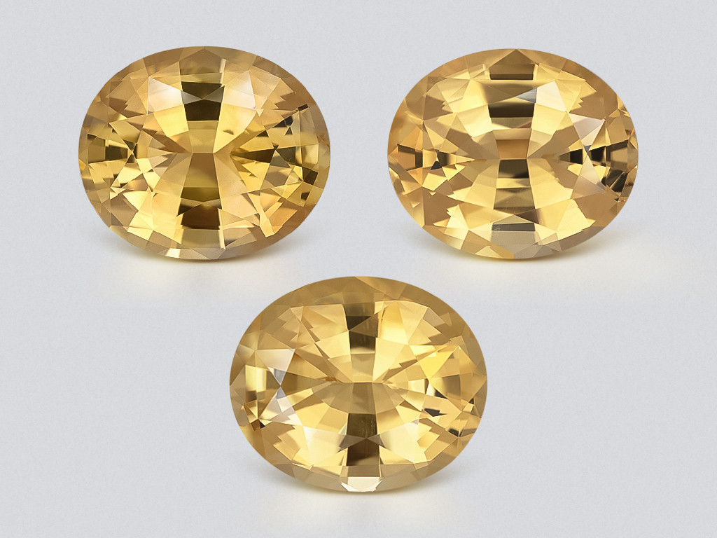 Set citrine high precision oval cut 47.26 carats, Africa