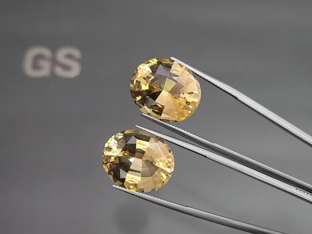Set citrine high precision oval cut 47.26 carats, Africa 4