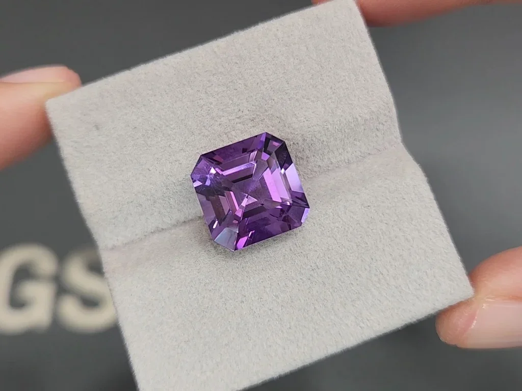 Set of amethysts in asscher cut 22.13 carats, Sri Lanka 5