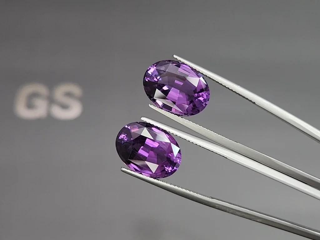Set of amethysts oval cut 18,61carats, Brazil 4