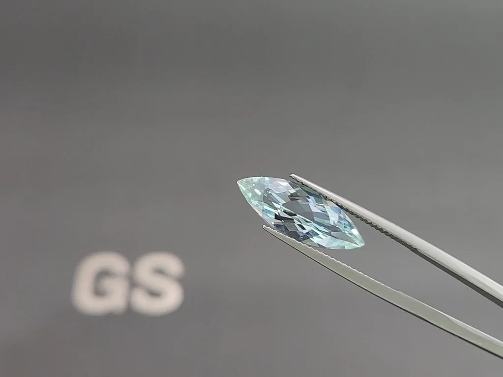 Set of aquamarines Santa Maria pear and marquise cut  7.53 carats, Mozambique 3