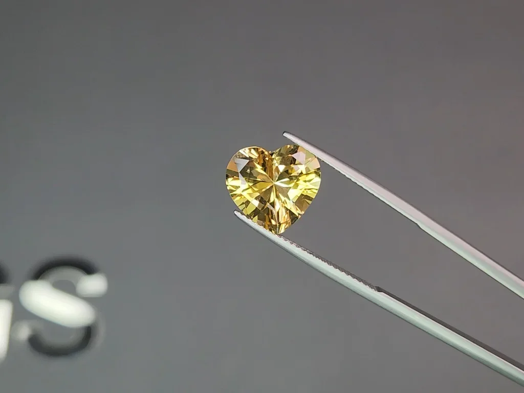 Set of citrines, high precision cut heart 13.73 carats, Africa 3