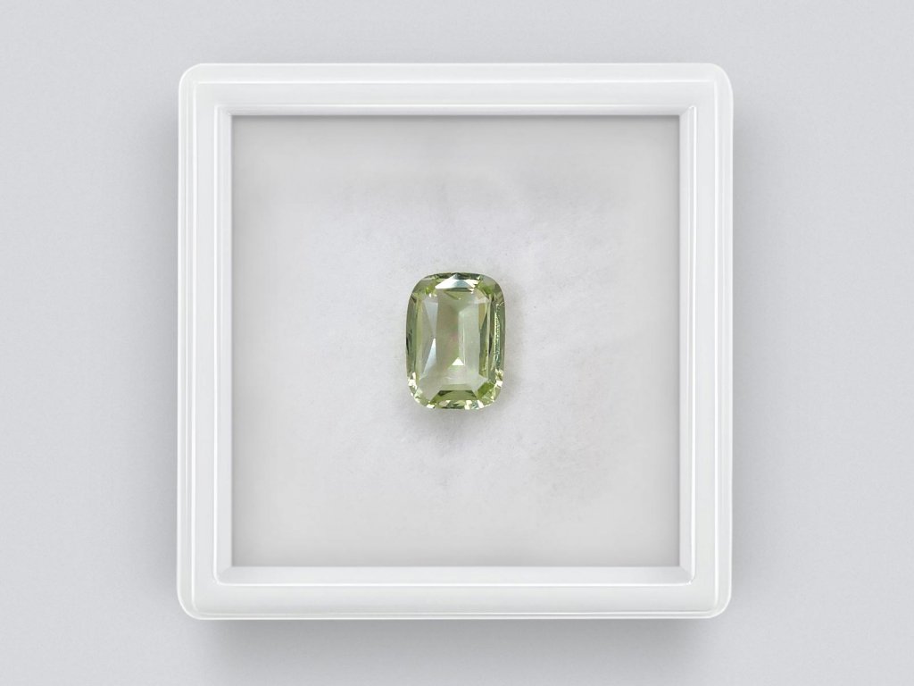 Soft green cushion cut beryl 2.18 carats, Afghanistan