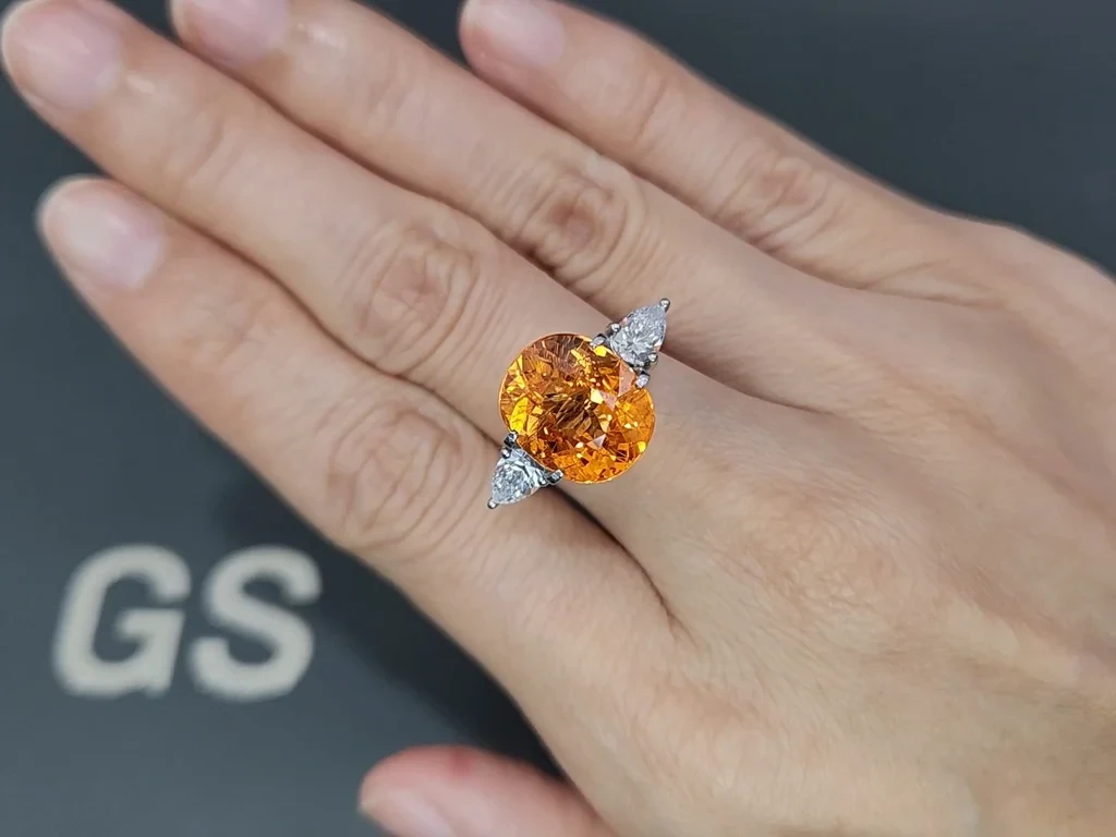 Spessartite garnet Fanta color cushion cut 10.27 carats, Africa 5