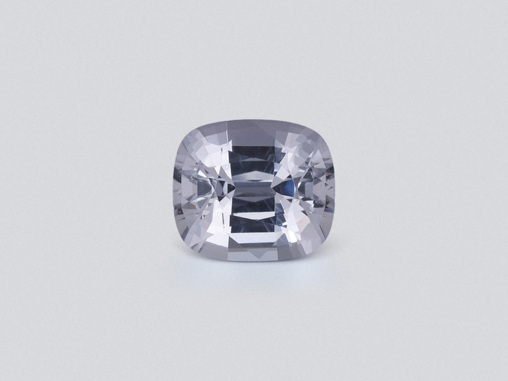 Steel Grey Vibrant spinel in cushion cut 4.24 carats, Burma