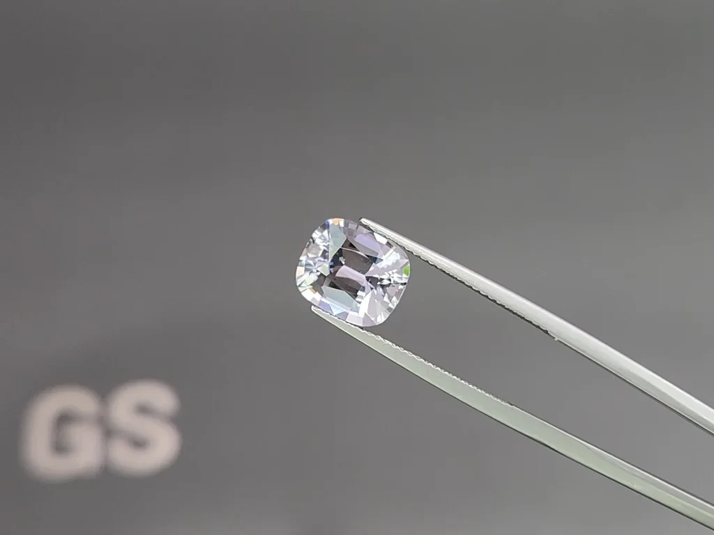 Steel Grey Vibrant spinel in cushion cut 4.24 carats, Burma 3