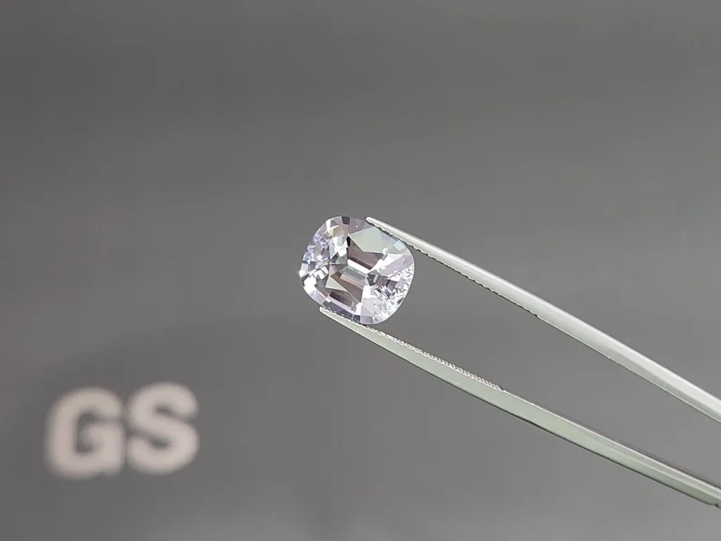 Steel Grey Vibrant spinel in cushion cut 5.84 carats, Burma 3