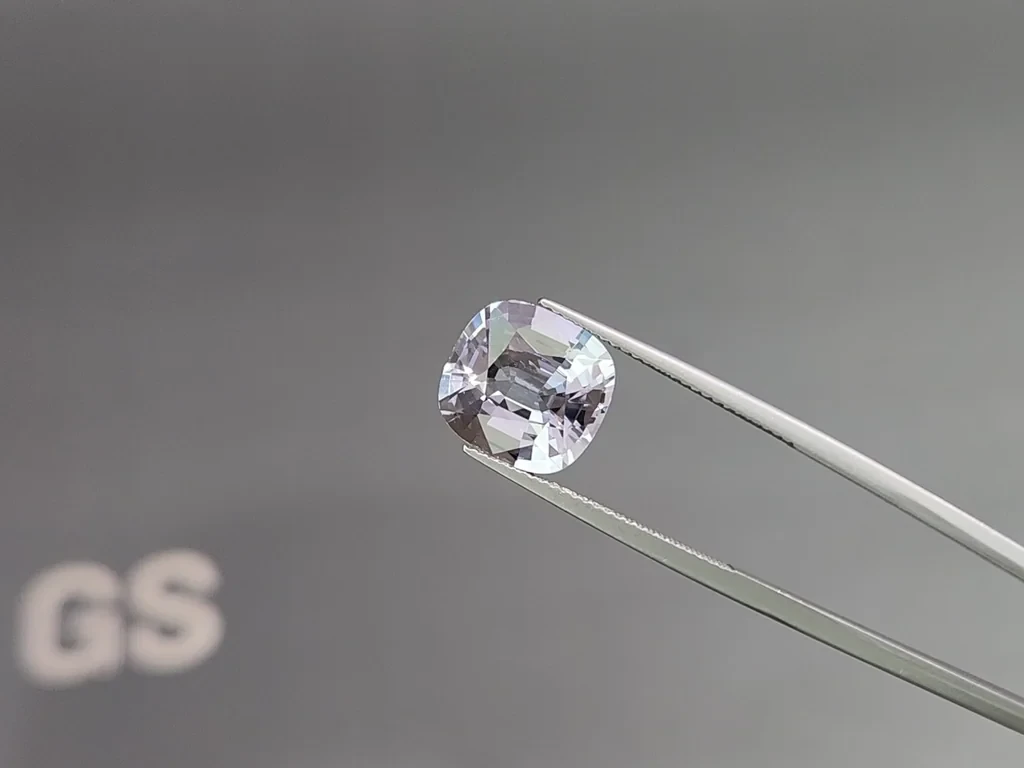 Steel Grey Vibrant spinel in cushion cut 6.31 carats, Burma 3