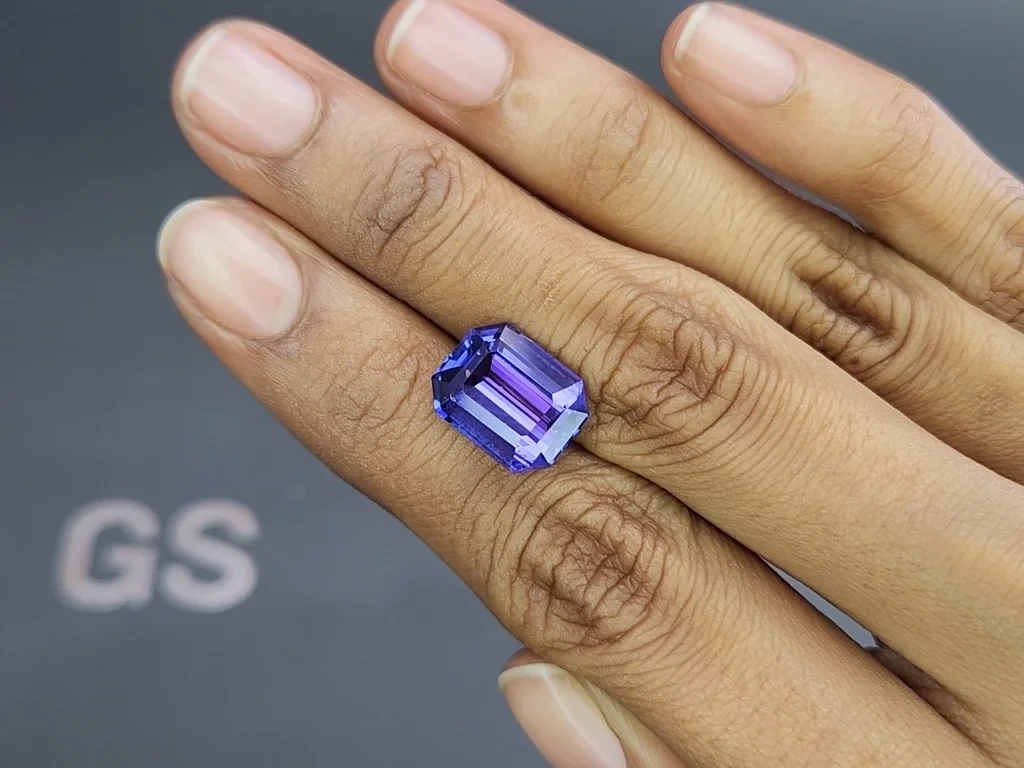 Tanzanite octagon cut 7.15 carats, Tanzania 2