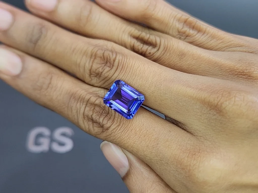 Tanzanite octagon cut 7.18 carats, Tanzania 2