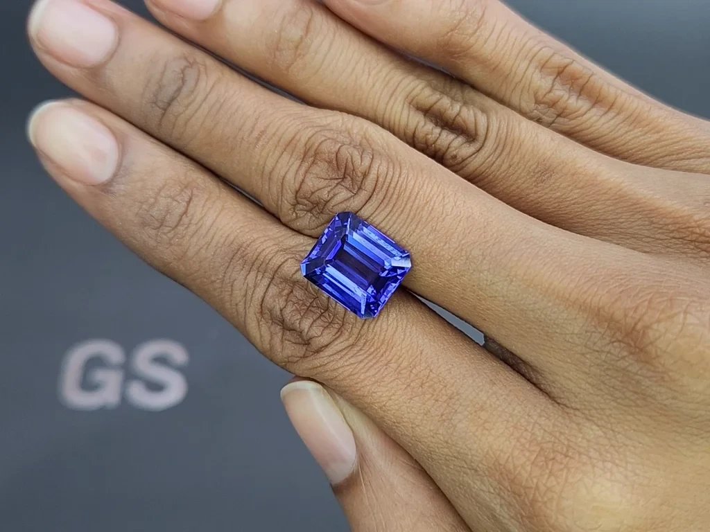 Tanzanite octagon cut 7.38 carats, Tanzania 2