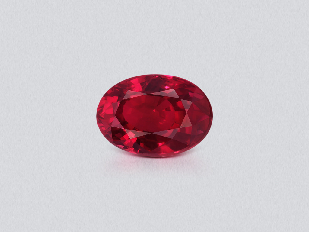 Unheated ruby Pigeon blood oval cut 2.05 carats, Mozambique. GRS