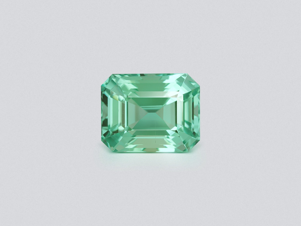 Unique Lagoon green beryl in octagon cut 22.34 carats, Nigeria