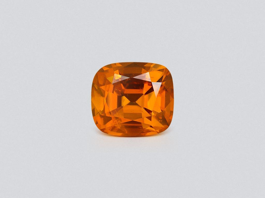 Vivid orange clinohumite in cushion cut 1.63 carats, Afghanistan