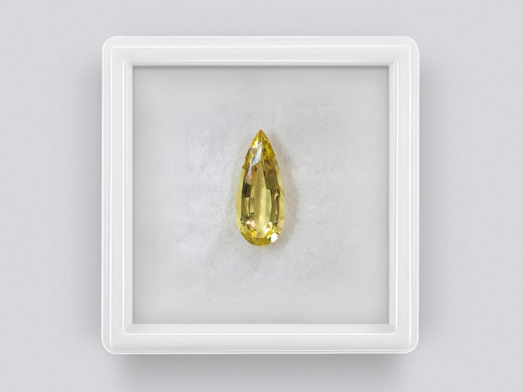 Yellow beryl in pear cut 2.16 carats, Nigeria