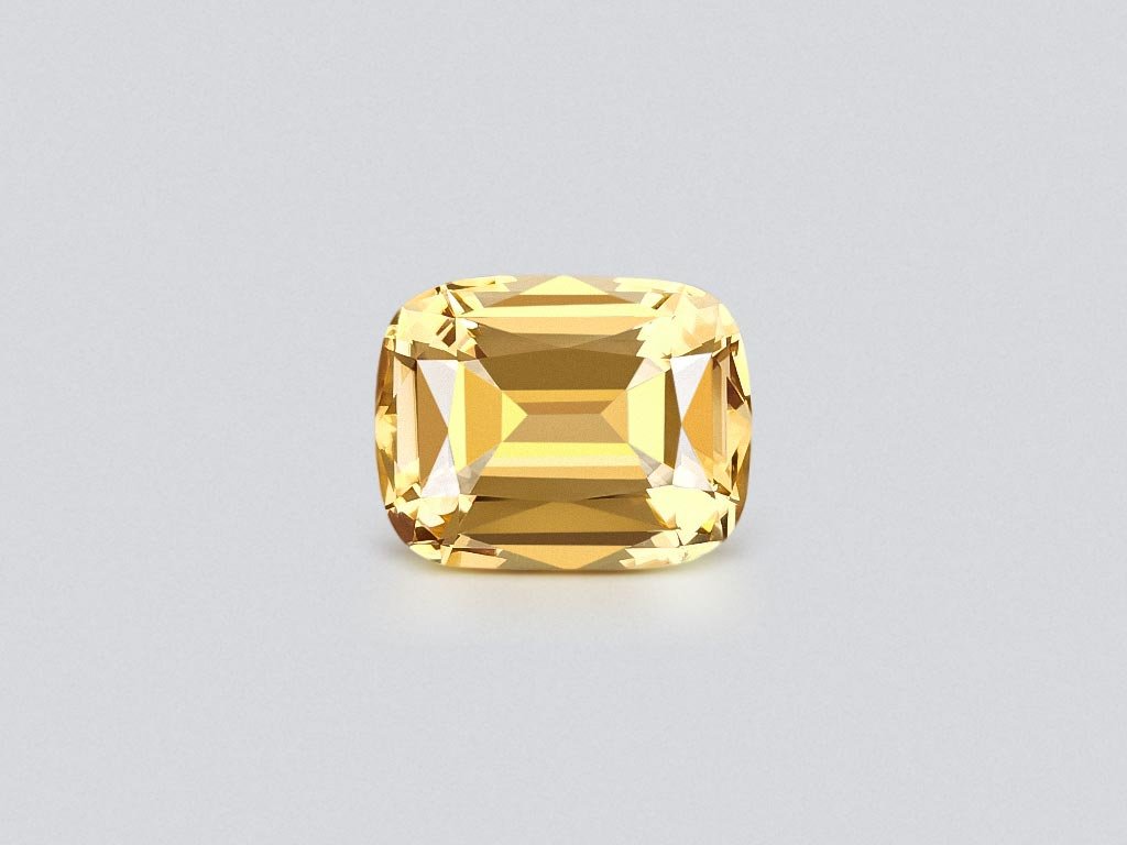 Yellow citrine precision cushion cut 12.13ct, Africa